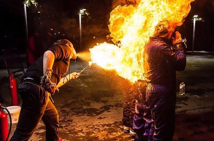 Stunt Performer — fire ignition
